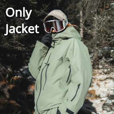 Jauna 2025. gada āra sporta slēpošanas jaka Vīriešu sieviešu ūdensnecaurlaidīgs vēja necaurlaidīgs slēpošanas apģērbs Topi ar kapuci ziemas silts snovborda treniņtērps