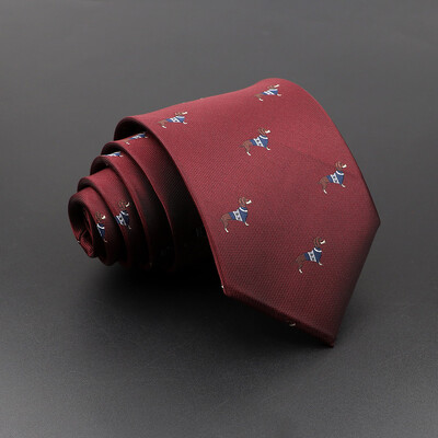 Nova muška cvjetna kravata Smeđi medvjed Kravate s uzorkom konja Modna poliesterska kravata Vjenčanje Poslovno odijelo Haljina Gravatas Poklon