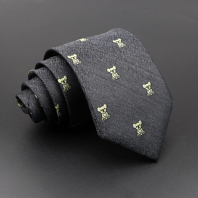 Nova muška cvjetna kravata Smeđi medvjed Kravate s uzorkom konja Modna poliesterska kravata Vjenčanje Poslovno odijelo Haljina Gravatas Poklon