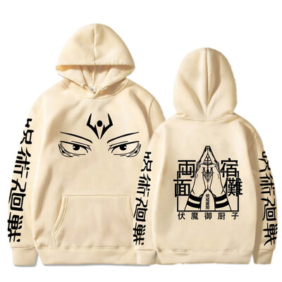 Hot Anime Jujutsu Kaisen Ryomen Sukuna Printed Hooded Men Women Prevalent Hoodies High Quality Sweatshirt Harajuku Streetwear