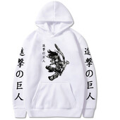 Harajuku Anime Attack On Titan Sasha Braus Printed Hoodies Muškarci Žene Hot Manga Hoodies Udobna majica s kapuljačom Unisex Streetwear