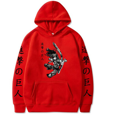 Harajuku Anime Attack On Titan Sasha Braus Printed Hoodies Muškarci Žene Hot Manga Hoodies Udobna majica s kapuljačom Unisex Streetwear