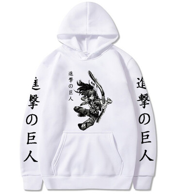 Harajuku Anime Attack On Titan Sasha Braus Printed Hoodies Muškarci Žene Hot Manga Hoodies Udobna majica s kapuljačom Unisex Streetwear