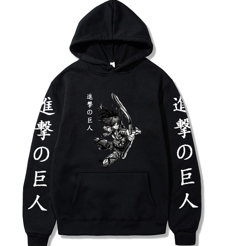 Harajuku Anime Attack On Titan Sasha Braus Printed Hoodies Muškarci Žene Hot Manga Hoodies Udobna majica s kapuljačom Unisex Streetwear