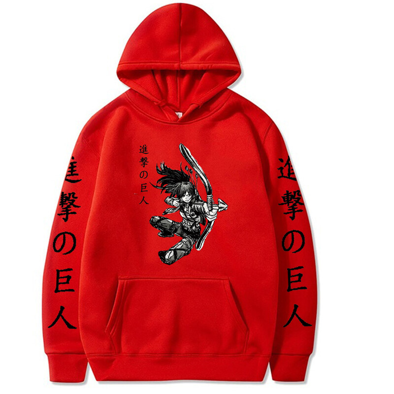 Harajuku Anime Attack On Titan Sasha Braus Printed Hoodies Muškarci Žene Hot Manga Hoodies Udobna majica s kapuljačom Unisex Streetwear