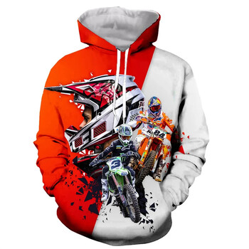 Mountain Motorcycle Rider Pattern Hoodie Модна тенденция с дълъг ръкав Готини 3D печатни суичъри за мъже Ежедневно улично облекло Свободни топове