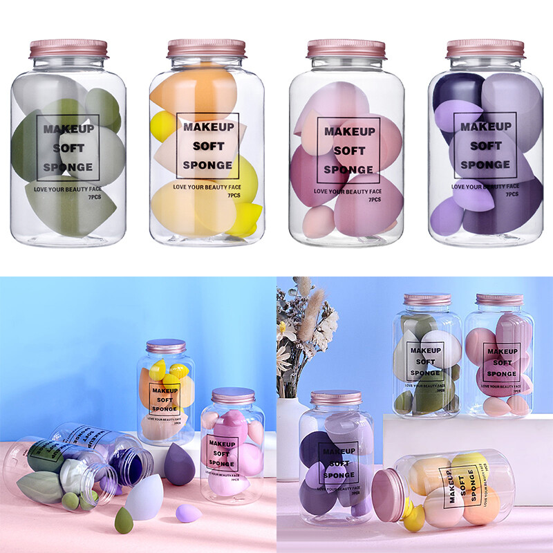 7 tk/komplekt Meigisvammi komplekt Face Beauty Kosmeetiline puudripuhv jumestuskreem peitepulk jumestustööriistad