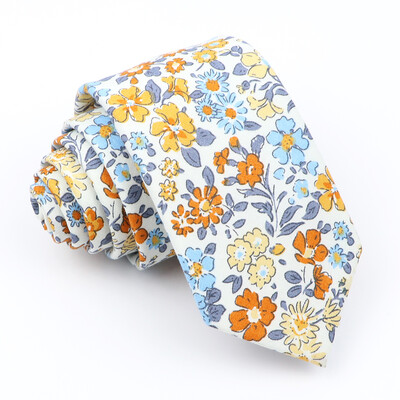 Potpuno nova pamučna cvjetna kravata za muškarce Žene Skinny print kravata za vjenčanje Ležerne muške kravate Klasična odijela Kravata s cvijetom