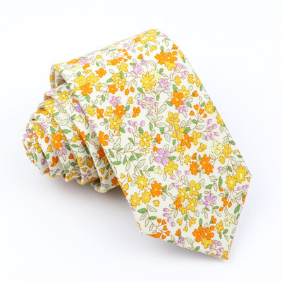 Potpuno nova pamučna cvjetna kravata za muškarce Žene Skinny print kravata za vjenčanje Ležerne muške kravate Klasična odijela Kravata s cvijetom