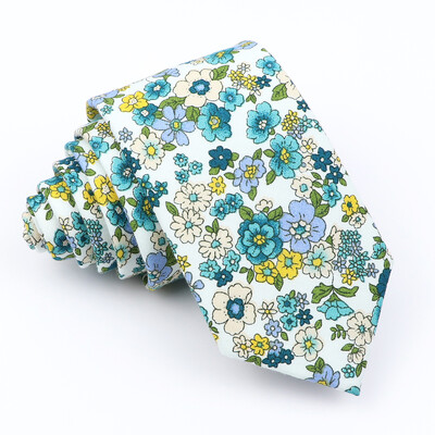 Potpuno nova pamučna cvjetna kravata za muškarce Žene Skinny print kravata za vjenčanje Ležerne muške kravate Klasična odijela Kravata s cvijetom