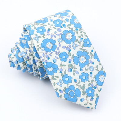 Potpuno nova pamučna cvjetna kravata za muškarce Žene Skinny print kravata za vjenčanje Ležerne muške kravate Klasična odijela Kravata s cvijetom