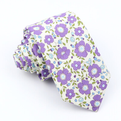 Potpuno nova pamučna cvjetna kravata za muškarce Žene Skinny print kravata za vjenčanje Ležerne muške kravate Klasična odijela Kravata s cvijetom