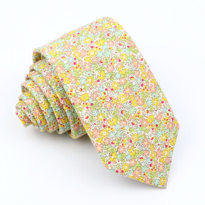 Potpuno nova pamučna cvjetna kravata za muškarce Žene Skinny print kravata za vjenčanje Ležerne muške kravate Klasična odijela Kravata s cvijetom