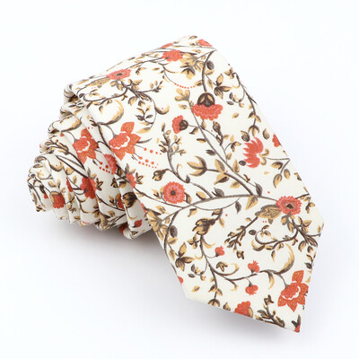 Potpuno nova pamučna cvjetna kravata za muškarce Žene Skinny print kravata za vjenčanje Ležerne muške kravate Klasična odijela Kravata s cvijetom