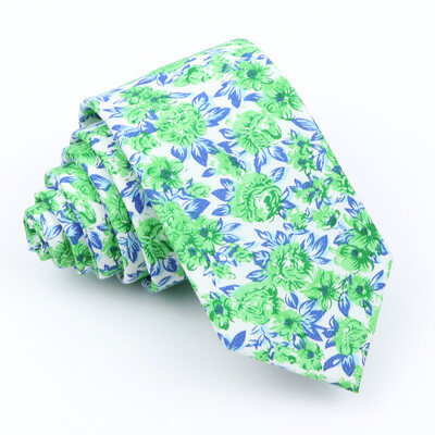 Potpuno nova pamučna cvjetna kravata za muškarce Žene Skinny print kravata za vjenčanje Ležerne muške kravate Klasična odijela Kravata s cvijetom