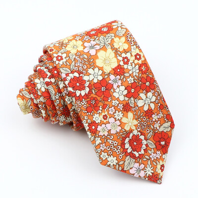 Potpuno nova pamučna cvjetna kravata za muškarce Žene Skinny print kravata za vjenčanje Ležerne muške kravate Klasična odijela Kravata s cvijetom