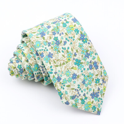 Potpuno nova pamučna cvjetna kravata za muškarce Žene Skinny print kravata za vjenčanje Ležerne muške kravate Klasična odijela Kravata s cvijetom