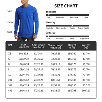 Мъжка риза за риболов на открито Слънцезащитен суитчър с качулка Удобен спортен предпазен горнище, отвеждащо влагата, Океански риболов