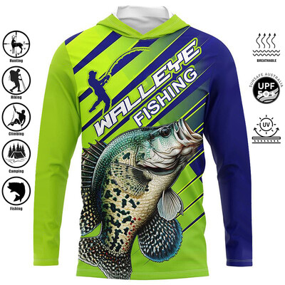 Vīriešu brīvdabas makšķerēšanas krekls, sauļošanās džemperis ar kapuci, ērts sporta krekls, aizsargājošs augšpuse mitrumu uzsūcoša makšķerēšana okeānā