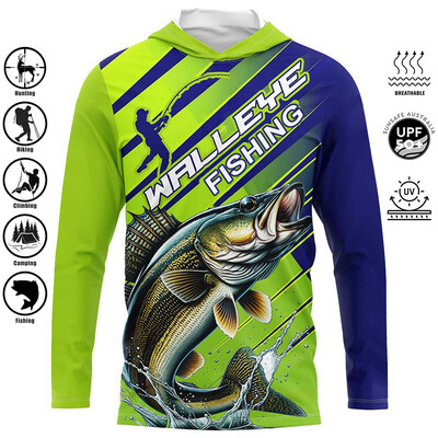 Vīriešu brīvdabas makšķerēšanas krekls, sauļošanās džemperis ar kapuci, ērts sporta krekls, aizsargājošs augšpuse mitrumu uzsūcoša makšķerēšana okeānā
