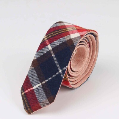 Ανδρική μόδα δύο επιπέδων με διαμάντι επιταγή τεχνητό μαλλί, βαμβακερές ριγέ, στενές γραβάτες ανδρικές επιχειρήσεις Μικρές γραβάτες Designer Cravat