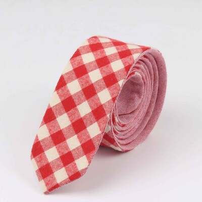 Ανδρική μόδα δύο επιπέδων με διαμάντι επιταγή τεχνητό μαλλί, βαμβακερές ριγέ, στενές γραβάτες ανδρικές επιχειρήσεις Μικρές γραβάτες Designer Cravat