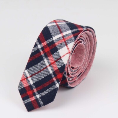 Ανδρική μόδα δύο επιπέδων με διαμάντι επιταγή τεχνητό μαλλί, βαμβακερές ριγέ, στενές γραβάτες ανδρικές επιχειρήσεις Μικρές γραβάτες Designer Cravat