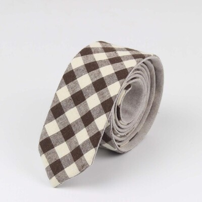 Ανδρική μόδα δύο επιπέδων με διαμάντι επιταγή τεχνητό μαλλί, βαμβακερές ριγέ, στενές γραβάτες ανδρικές επιχειρήσεις Μικρές γραβάτες Designer Cravat