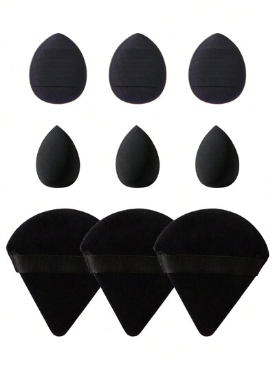 9 tk puudripuhv meigisvamm kuiv ja märg jumestuskreem Puuderkäsn ilutööriist naiste meigitarvikud