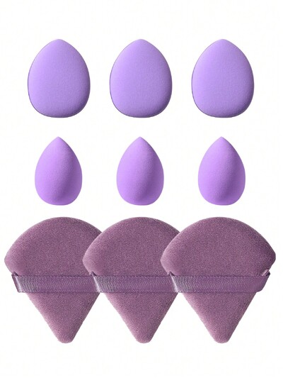 9 tk puudripuhv meigisvamm kuiv ja märg jumestuskreem Puuderkäsn ilutööriist naiste meigitarvikud