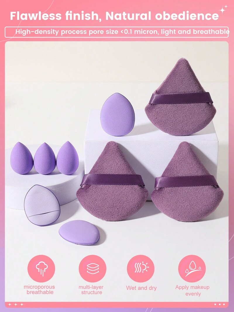 9 tk puudripuhv meigisvamm kuiv ja märg jumestuskreem Puuderkäsn ilutööriist naiste meigitarvikud