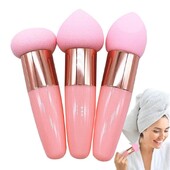 3vnt/komplektas Makeup Sponge Blender Beauty Egg Cosmetic Puff Foundation Kempinėlės Pudros pudra su rankenėlėmis Moteriški makiažo priedai