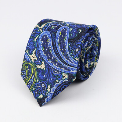 Modes klasiskās vīriešu kaklasaites apdrukas dizains foršas kaklasaites 7 cm biznesa kāzu ballīšu apģērbs, mīksta poliestera kaklasaite dāvana vīriešiem