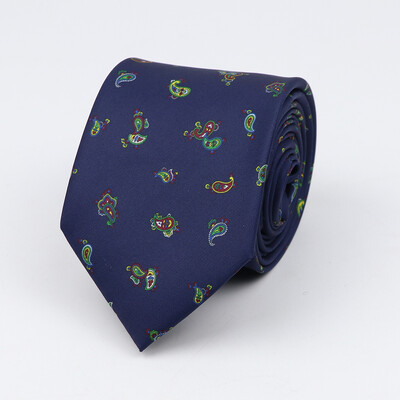 Modes klasiskās vīriešu kaklasaites apdrukas dizains foršas kaklasaites 7 cm biznesa kāzu ballīšu apģērbs, mīksta poliestera kaklasaite dāvana vīriešiem