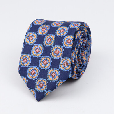 Modes klasiskās vīriešu kaklasaites apdrukas dizains foršas kaklasaites 7 cm biznesa kāzu ballīšu apģērbs, mīksta poliestera kaklasaite dāvana vīriešiem