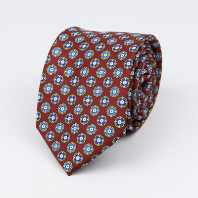 Modes klasiskās vīriešu kaklasaites apdrukas dizains foršas kaklasaites 7 cm biznesa kāzu ballīšu apģērbs, mīksta poliestera kaklasaite dāvana vīriešiem