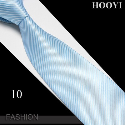 HOOYI Stripe kaklasaites vīriešiem biznesa kaklasaite Mikrošķiedras kāzu ballīte Gravatas Ziemassvētku dāvana