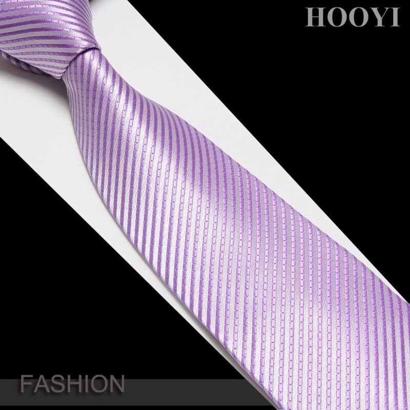 HOOYI Stripe kaklasaites vīriešiem biznesa kaklasaite Mikrošķiedras kāzu ballīte Gravatas Ziemassvētku dāvana