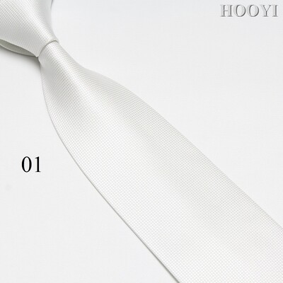 HOOYI Solid vīriešu kaklasaites biznesa kaklasaite Mariage plata kaklasaite, poliestera dāvana kāzu gravata 10 cm platums