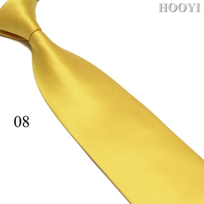 HOOYI Solid vīriešu kaklasaites biznesa kaklasaite Mariage plata kaklasaite, poliestera dāvana kāzu gravata 10 cm platums