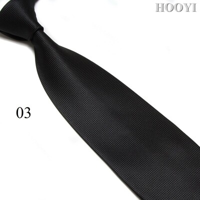 HOOYI Solid vīriešu kaklasaites biznesa kaklasaite Mariage plata kaklasaite, poliestera dāvana kāzu gravata 10 cm platums