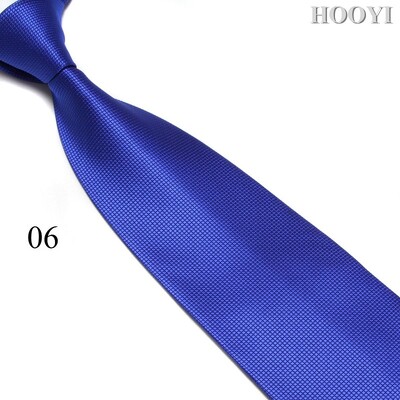HOOYI Solid vīriešu kaklasaites biznesa kaklasaite Mariage plata kaklasaite, poliestera dāvana kāzu gravata 10 cm platums