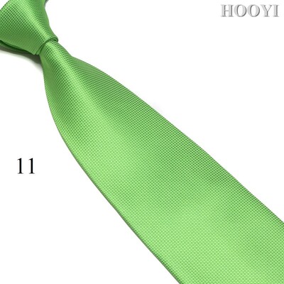 HOOYI Solid vīriešu kaklasaites biznesa kaklasaite Mariage plata kaklasaite, poliestera dāvana kāzu gravata 10 cm platums
