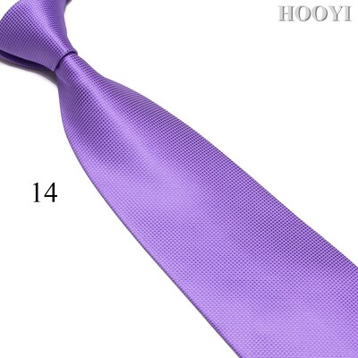 HOOYI Solid vīriešu kaklasaites biznesa kaklasaite Mariage plata kaklasaite, poliestera dāvana kāzu gravata 10 cm platums