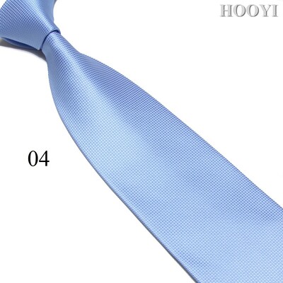 HOOYI Solid vīriešu kaklasaites biznesa kaklasaite Mariage plata kaklasaite, poliestera dāvana kāzu gravata 10 cm platums