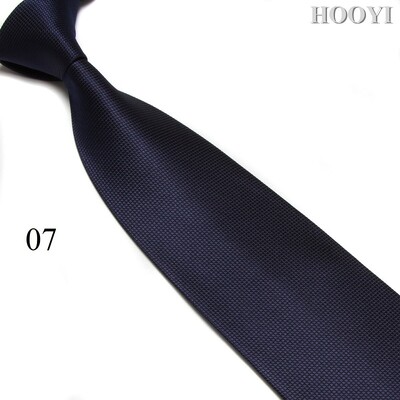 HOOYI Solid vīriešu kaklasaites biznesa kaklasaite Mariage plata kaklasaite, poliestera dāvana kāzu gravata 10 cm platums