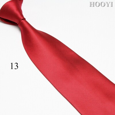 HOOYI Solid vīriešu kaklasaites biznesa kaklasaite Mariage plata kaklasaite, poliestera dāvana kāzu gravata 10 cm platums