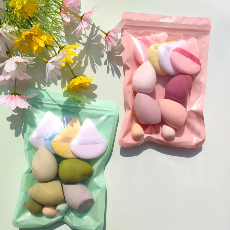 7/12 tk Kosmeetiline Pahv Meik Svamm Blender Beauty Egg Foundation Käsnad Puuder Pahv Naiste meigitarvikud Ilutööriistad