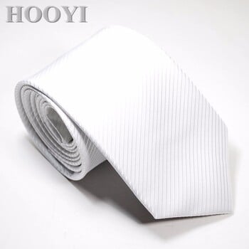 HOOYI Solid Tie Gravata Fashion Ανδρικές γραβάτες για άντρες Business Gravatas Γάμος Corbata Γραβάτα Χριστουγεννιάτικο δώρο