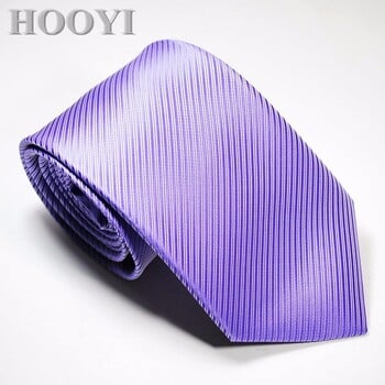 HOOYI Solid Tie Gravata Fashion Ανδρικές γραβάτες για άντρες Business Gravatas Γάμος Corbata Γραβάτα Χριστουγεννιάτικο δώρο